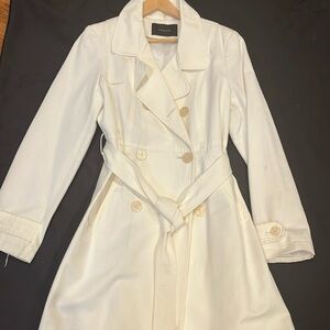 Tahari White Trench Coat